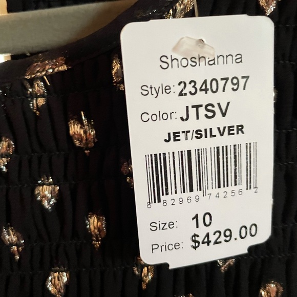 Shoshanna Black Walker Mini Dress Size 10 - Picture 4 of 8